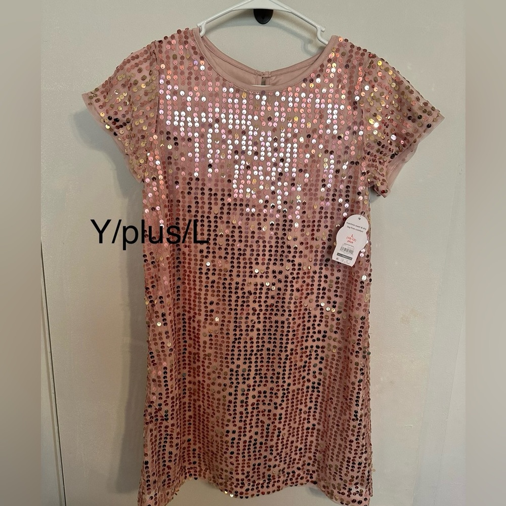 Youth plus size sequin knee length dress